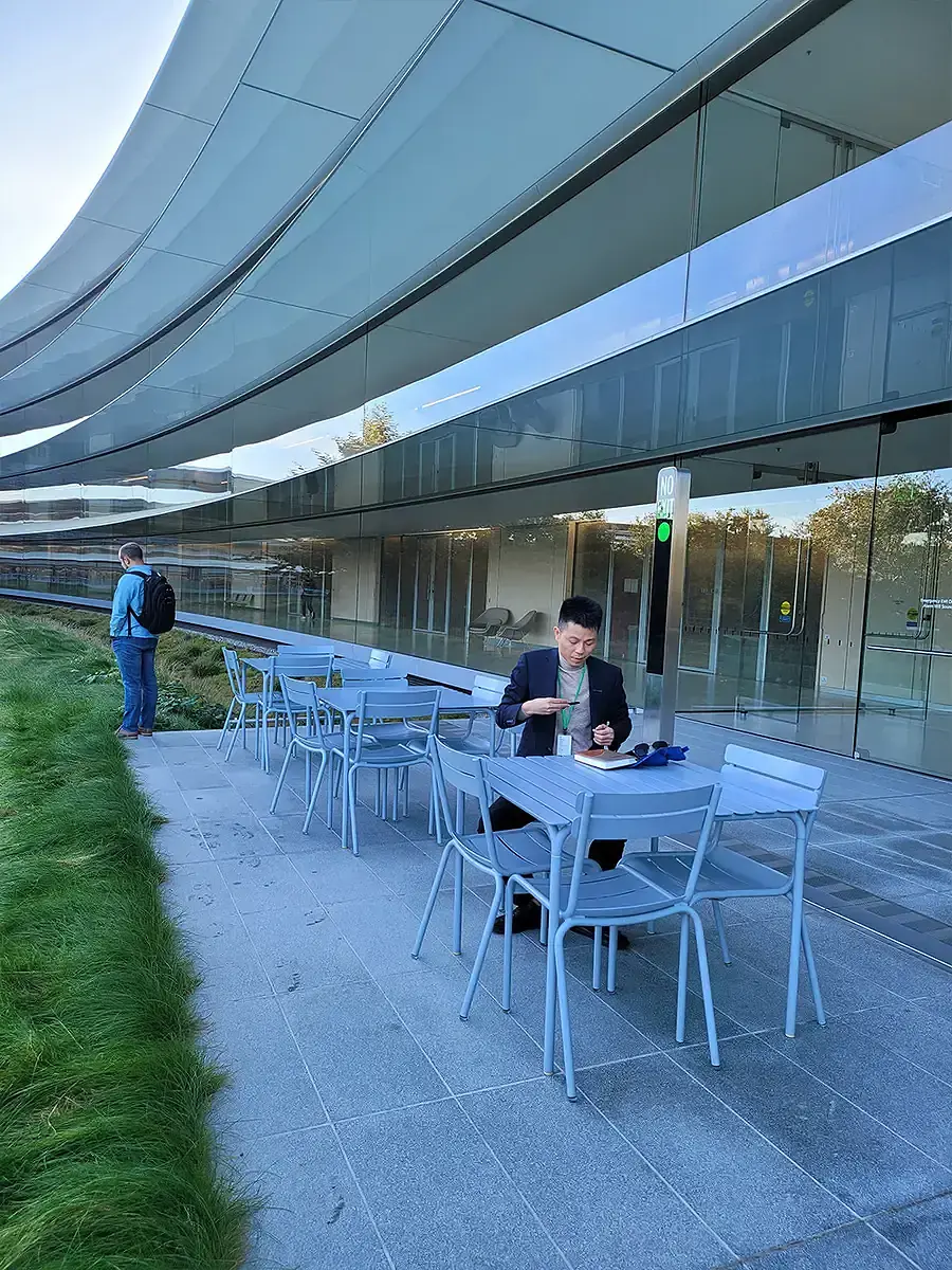 Jack Pan during the technical visit at Apple Park.