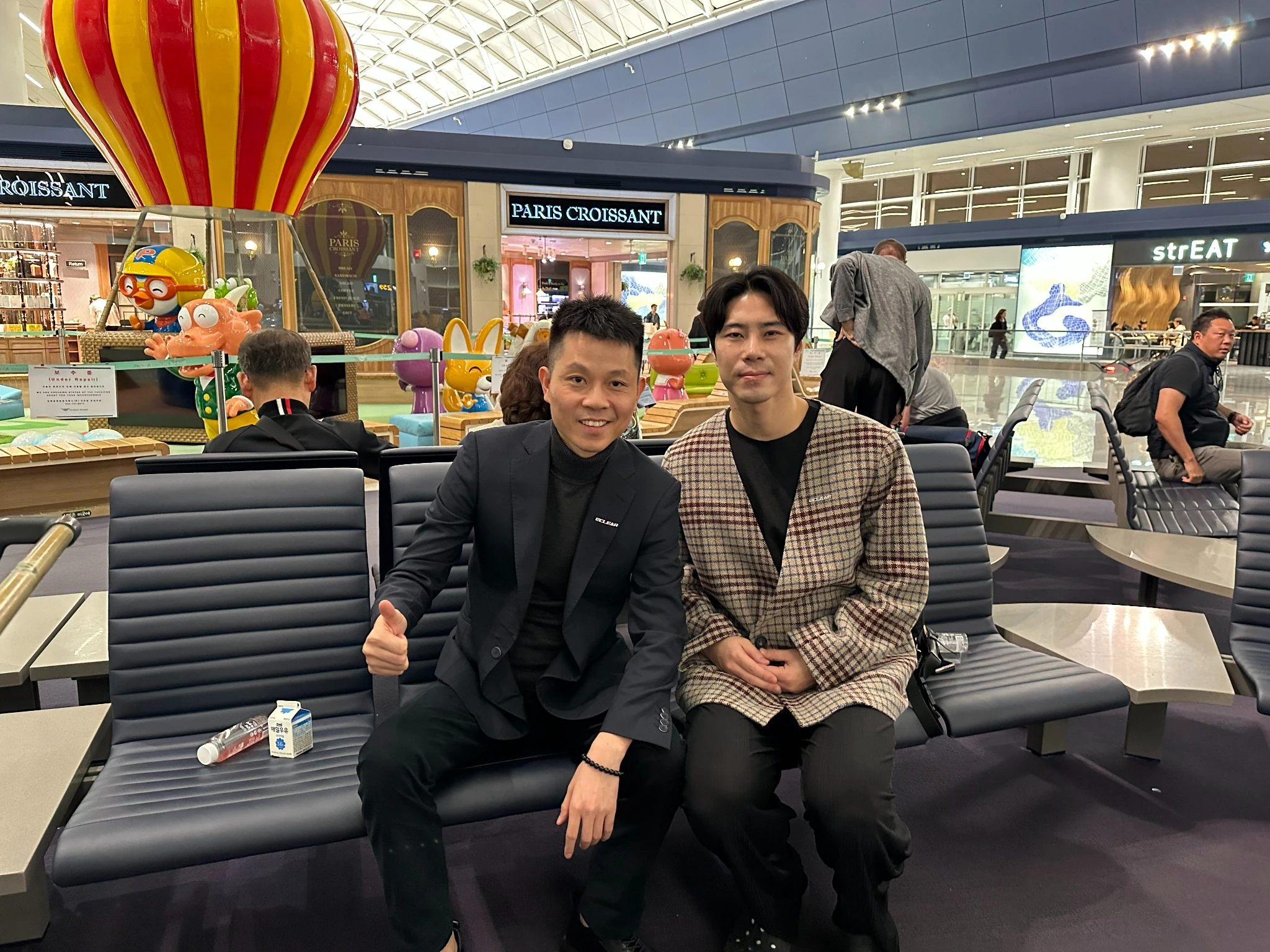 Dr. Hwajin Oh with Jack Pan during travel.